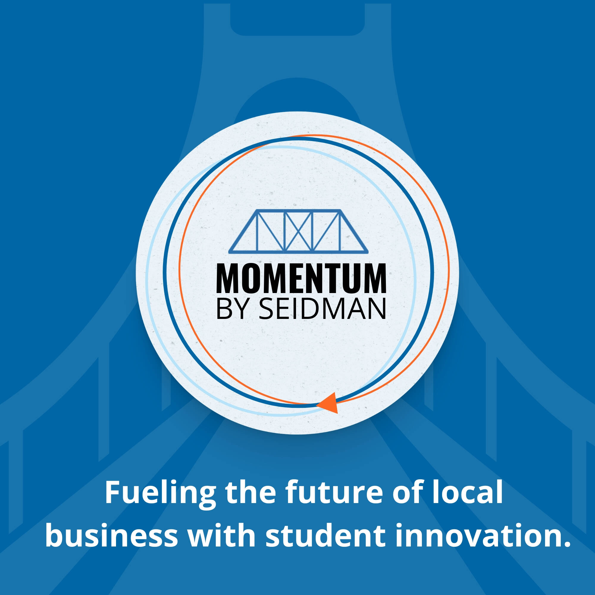 Momentum by Seidman Logo with blue bridge